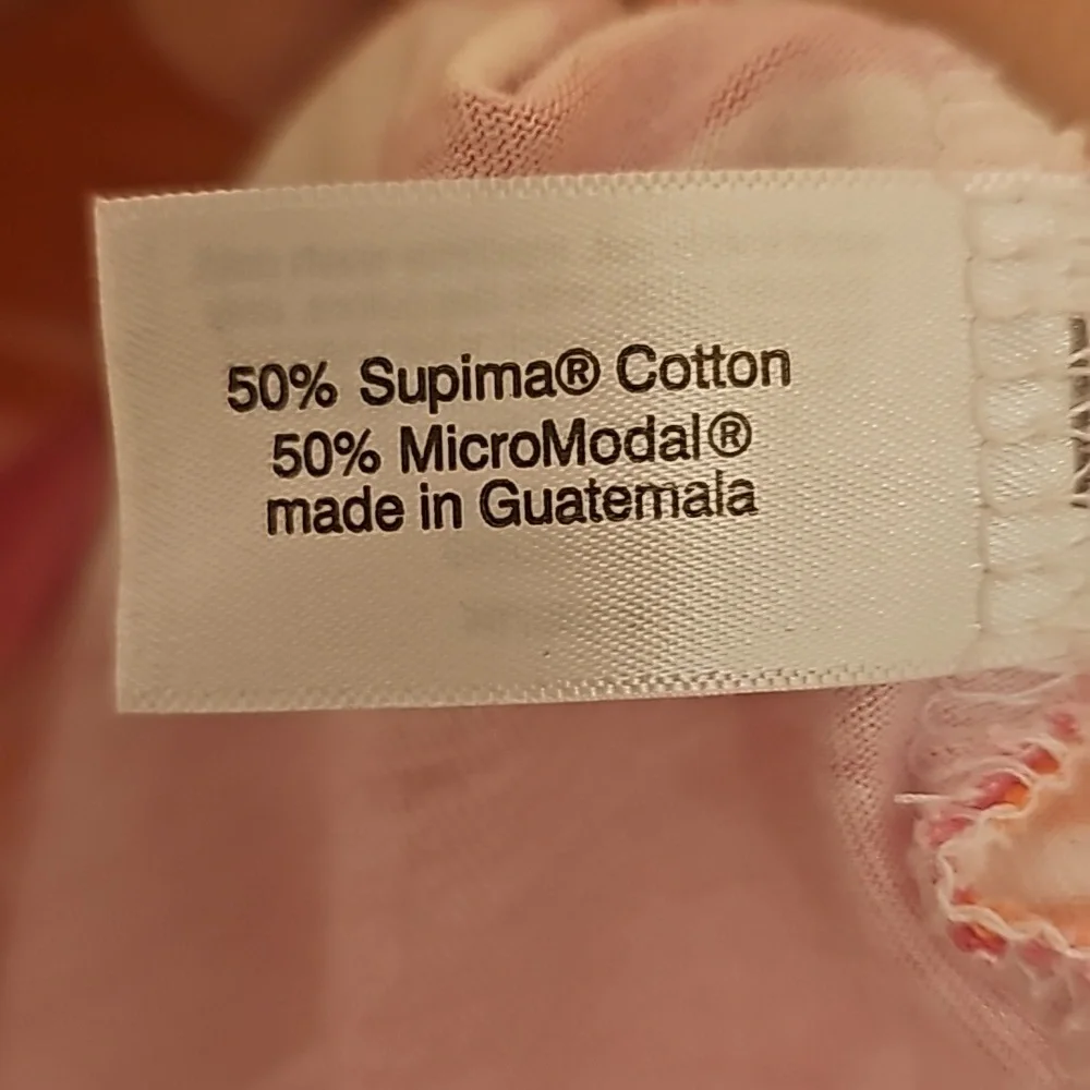 🌷Lane Bryant Pink Orange Striped Supima Cotton Micromodal Tee Size 18/20 - Picture 4 of 4